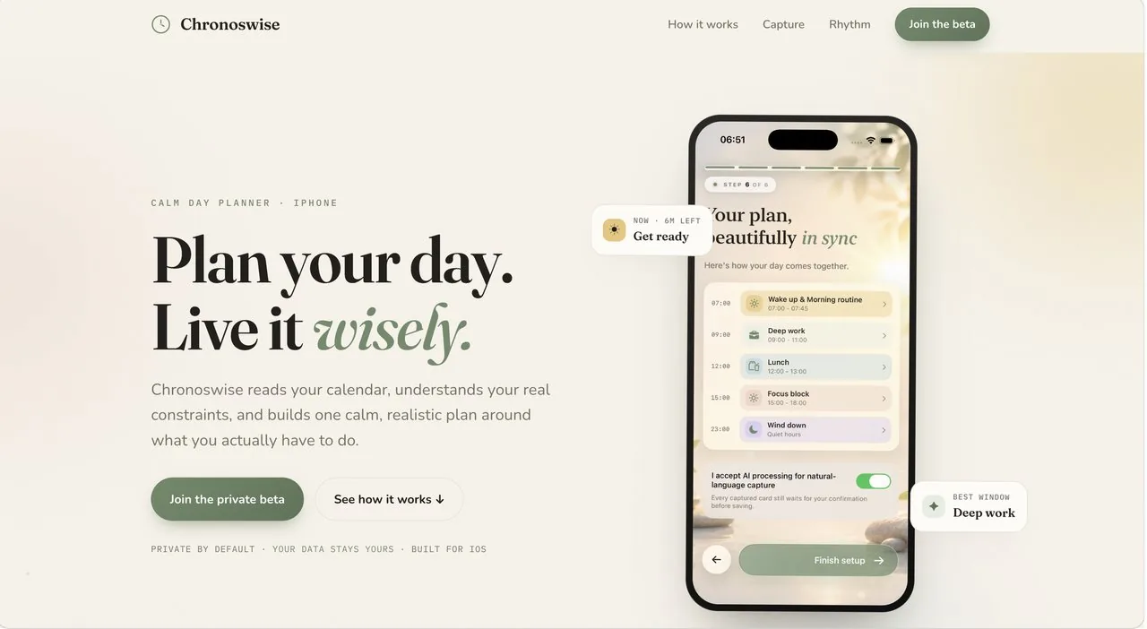 Chronoswise website