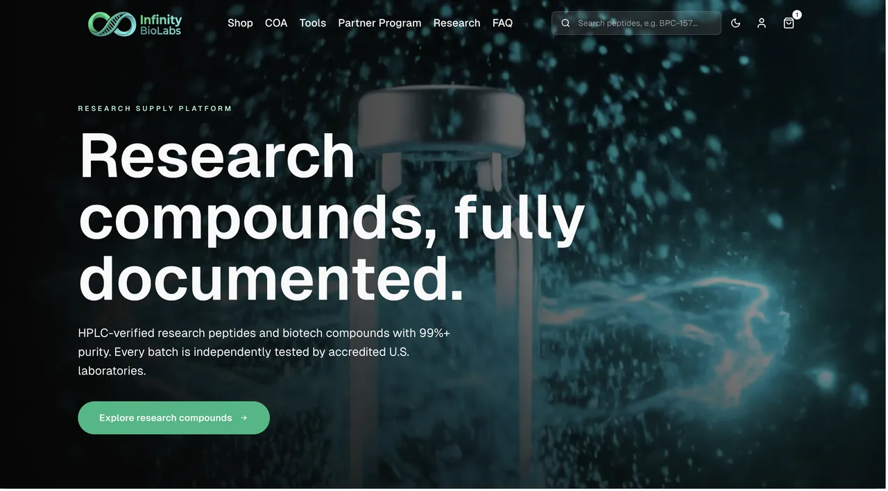 Infinity BioLabs website