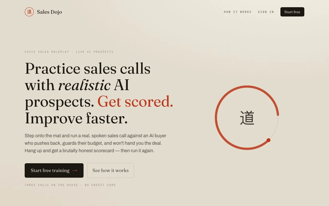 Sales Dojo website